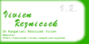 vivien reznicsek business card